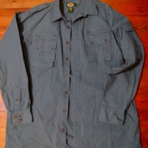 Cabelas Sporting Wear Camo Green XLT Hunting Shirt Jacket Xtra pockets